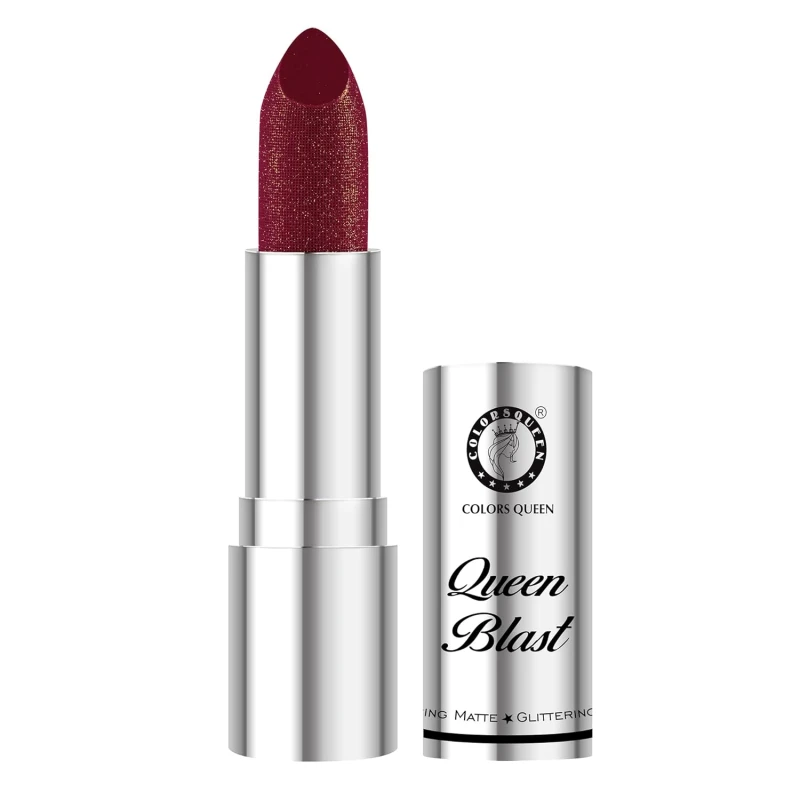 Colors Queen Queen Blast Shimmer Glitter Lipstick (12 - Maroonish) - Thumbnail 4